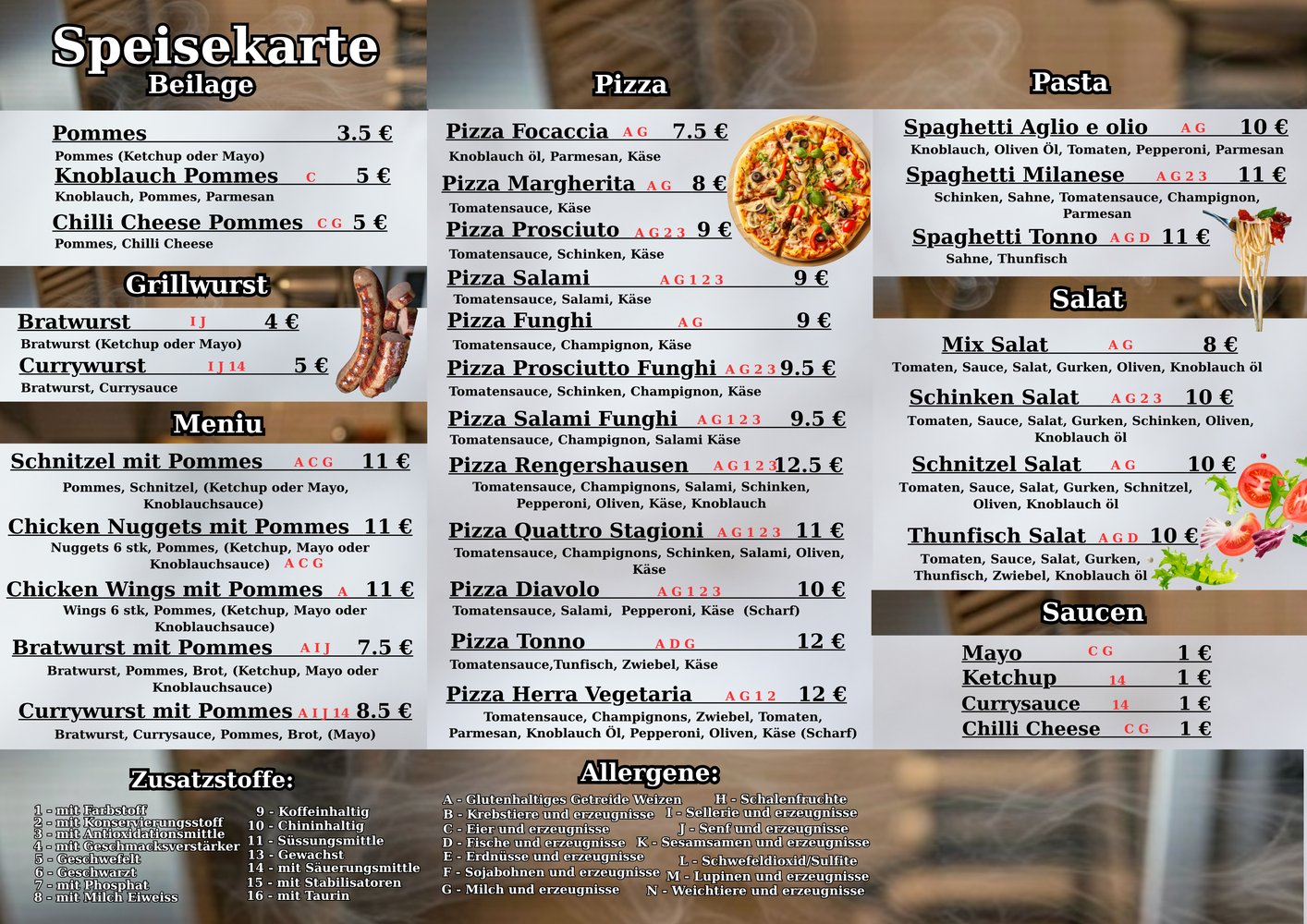 HERRA Original Speisekarte